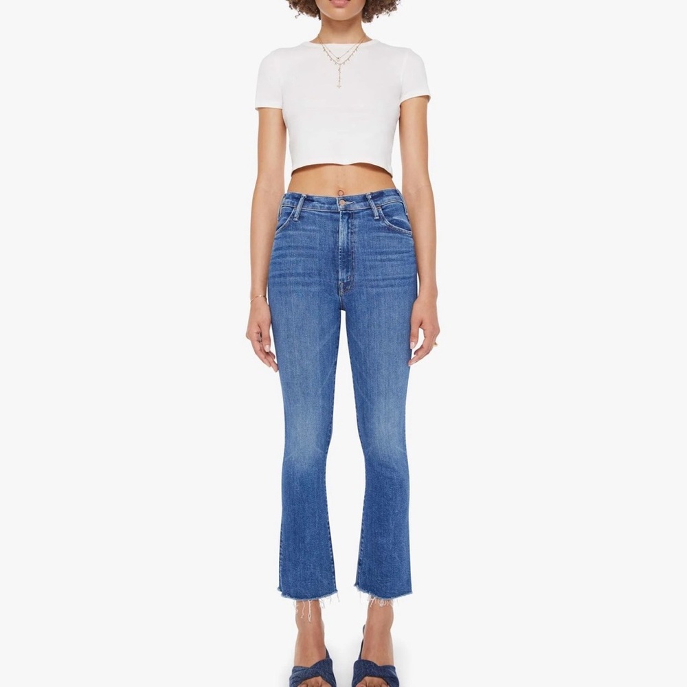 Mother denim ankle hustler fray